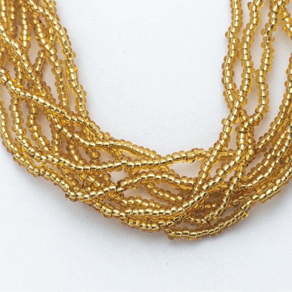 14K Di Murano multistrand gold beaded necklace Murano glass Made in Italy - Picture 6 of 16